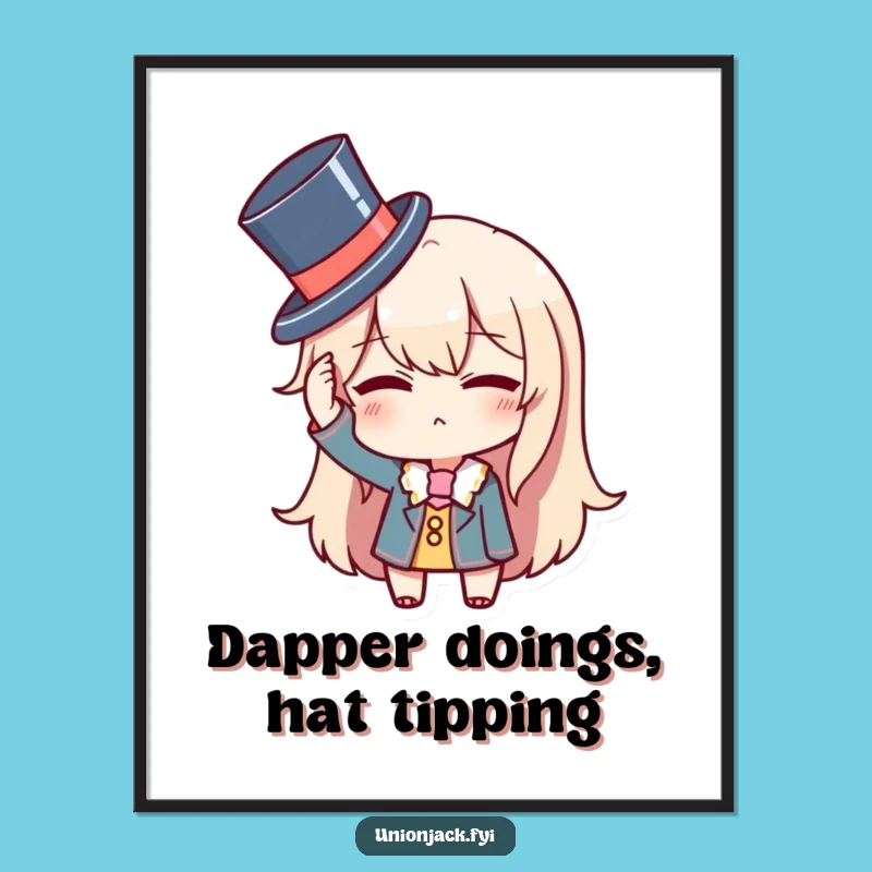 Funny Free Printable Wall Art: Dapper Character, Hilarious Downloadable Decor