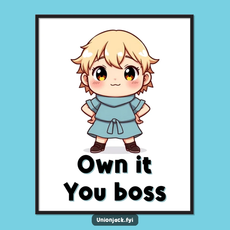 Free Printable Wall Art: Confident Proud Pose Character for Funny Downloadable Decor