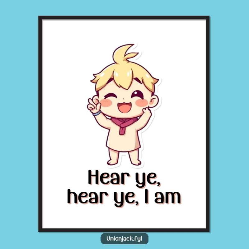 Free Printable Wall Art: Proud Announcement Character Funny Statement Art Downloadable