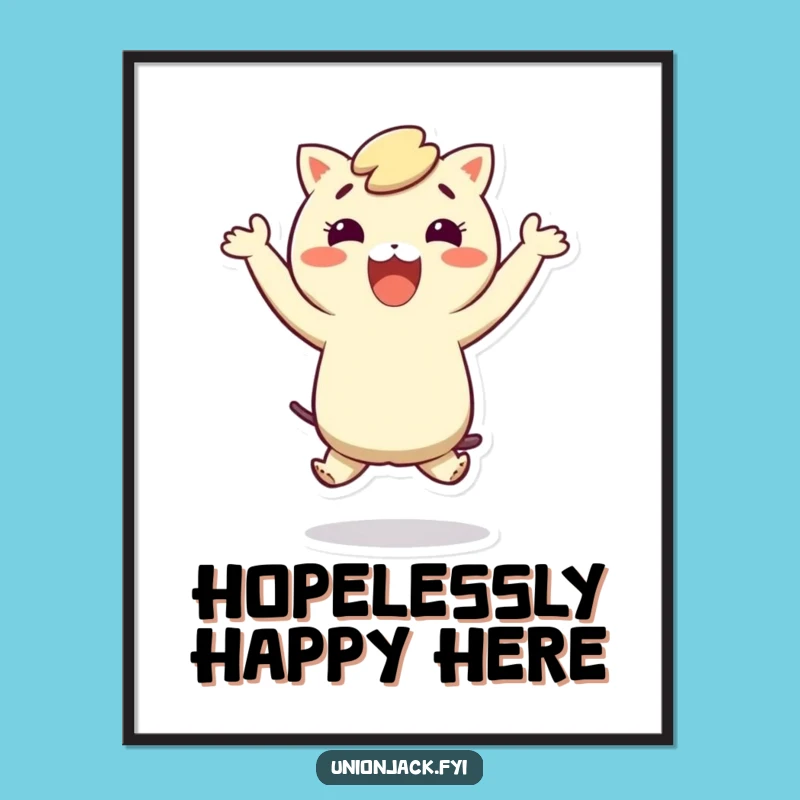 Funny Free Printable Wall Art: Silly Hop Character, Downloadable Decor for Instant Joyful Vibes
