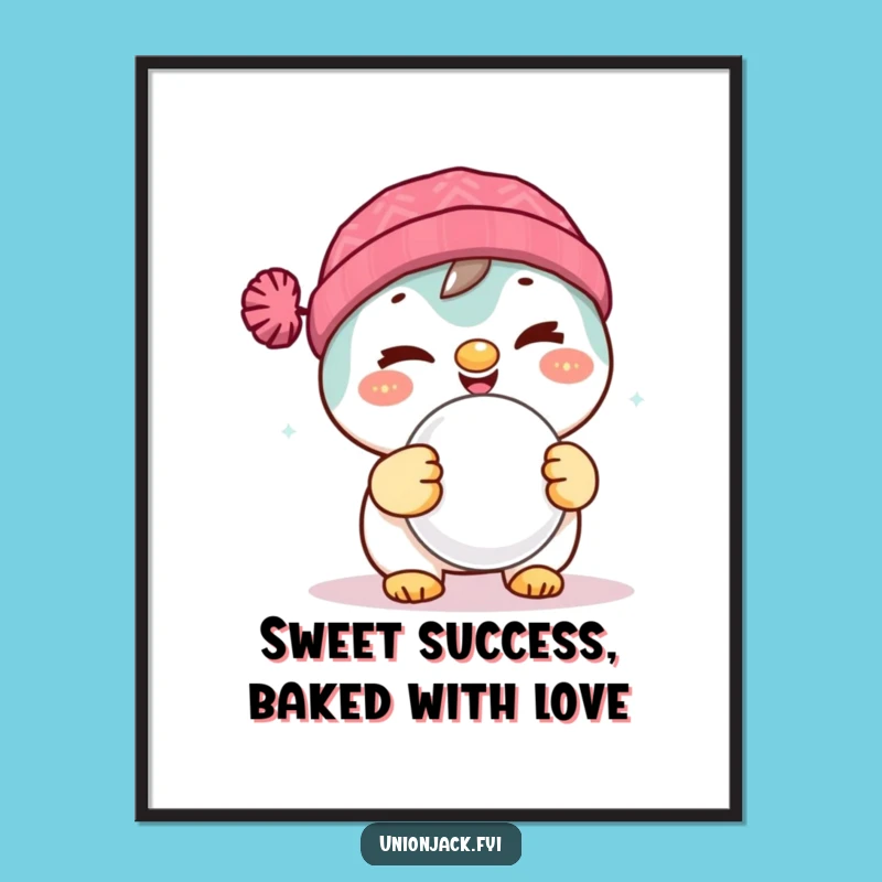 Quirky Free Printable Wall Art: Mischievous Scone Wink Downloadable Humorous Decor
