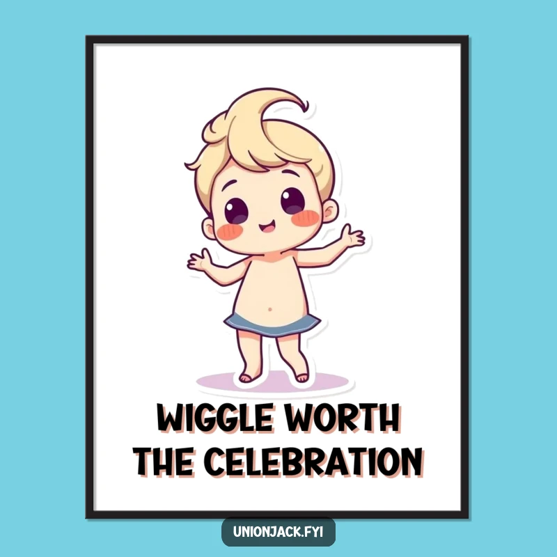 Funny Free Printable Wall Art: Dancing Character, Hilarious Downloadable Decor