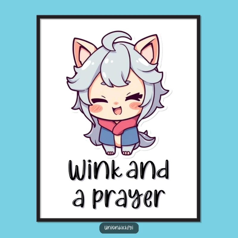 Funny Free Printable Wall Art: Cheeky Wink, Hilarious Downloadable Art for Home