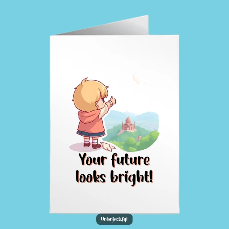 Free Printable Birthday Card: Adventurous Character, Far-Reaching Downloadable Gift for Big Dreams
