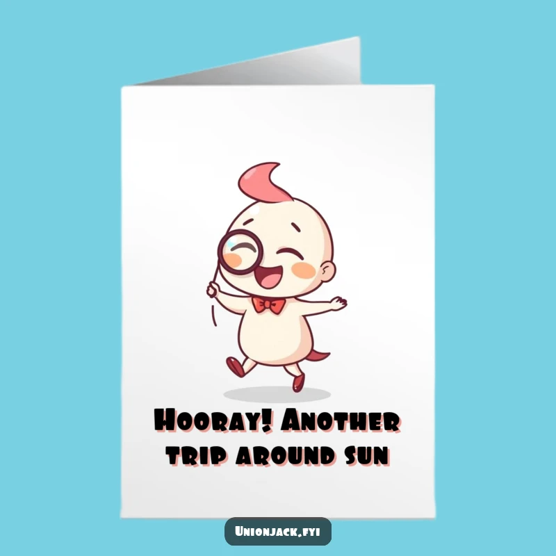 Free Printable Birthday Card: Dapper Jig Character for Joyful Greetings