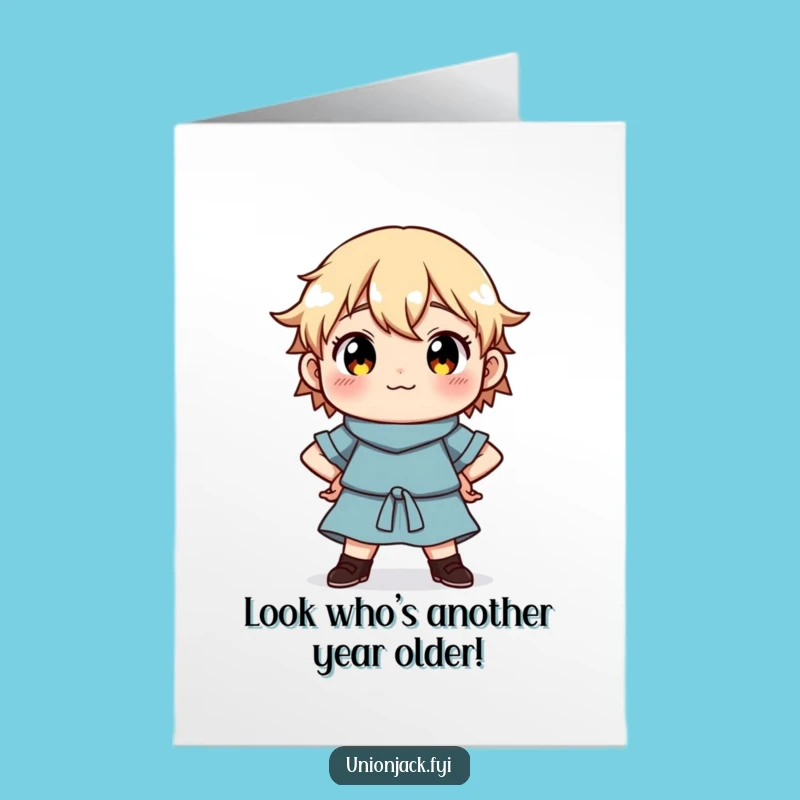 Free Printable Birthday Card: Proud Character for a Confident Downloadable Gift