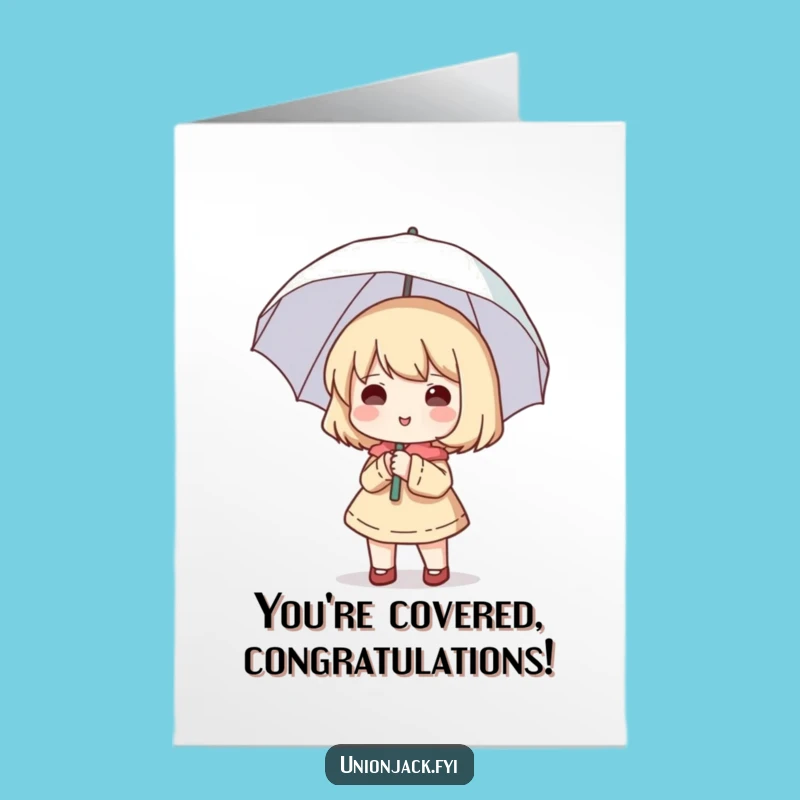 Free Printable Congrats Card: Happy Brolly Character - Whimsical Downloadable Gift for Good Times