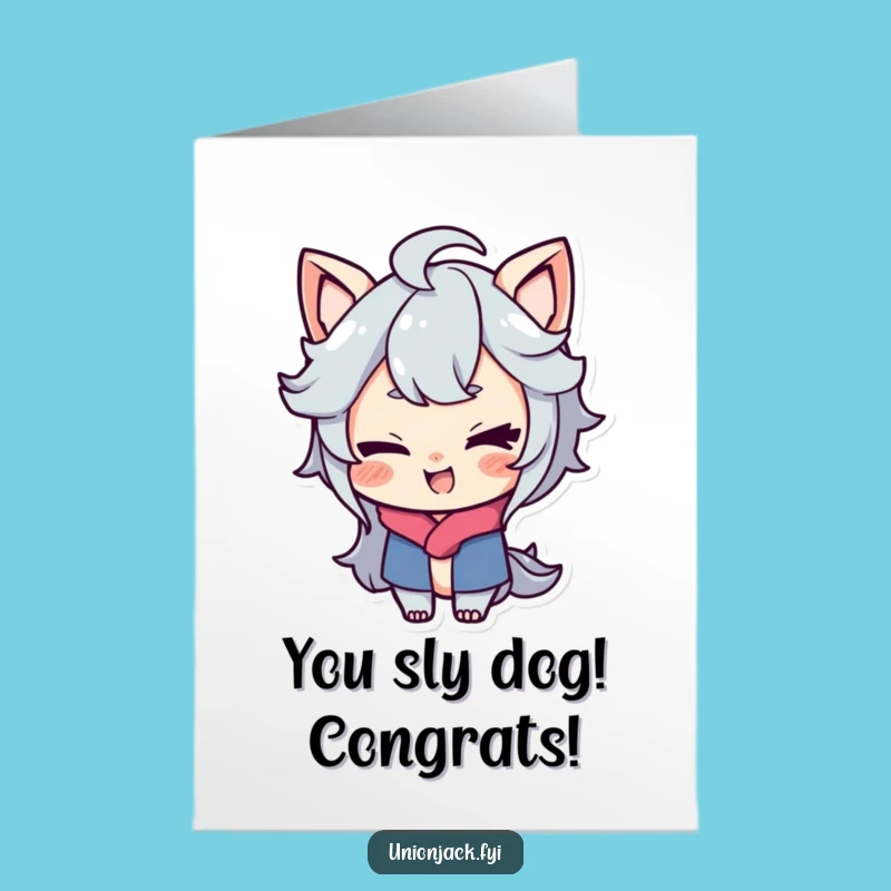 Free Printable Congrats Card: Cheeky Smirk, Perfect Downloadable Gift