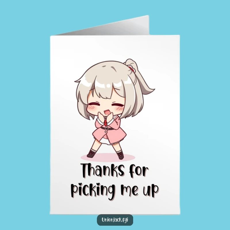 Comical Free Printable Thank You Card: Posh Curtsey Trip, Easy Download & Print at Home Gift