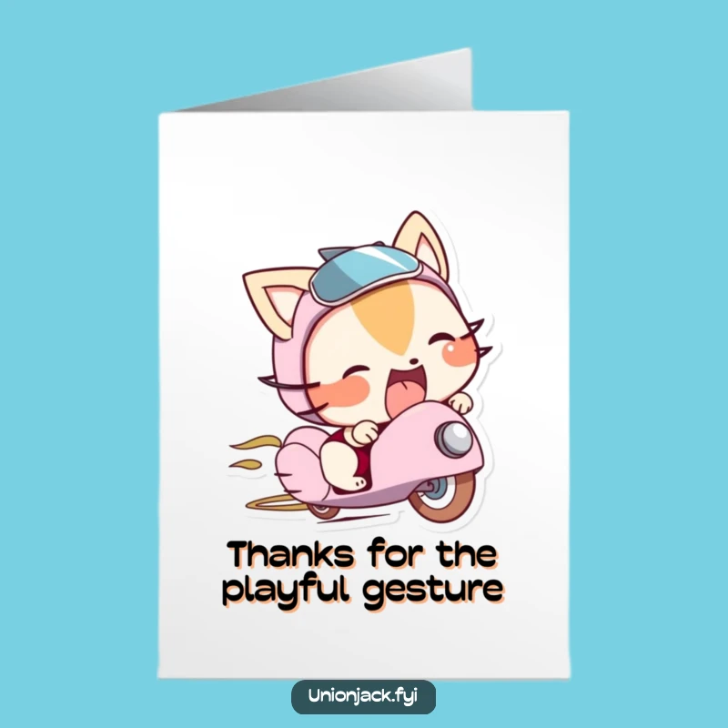 Free Printable Thank You Card: Cheeky Tongue for Playful Thanks