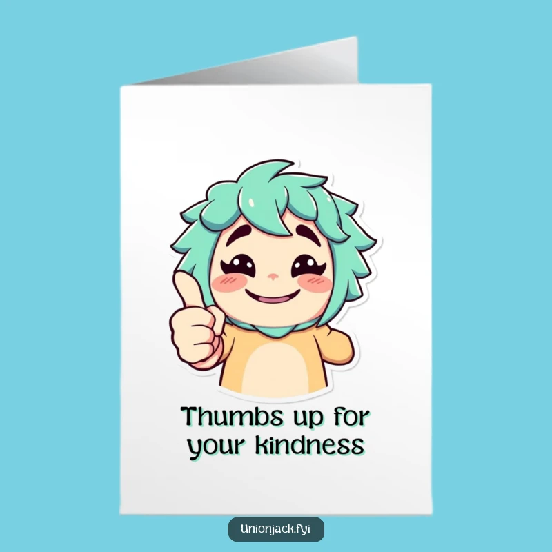 Free Printable Thank You Card: Grateful Thumbs Up Funny Thanks Downloadable Gift