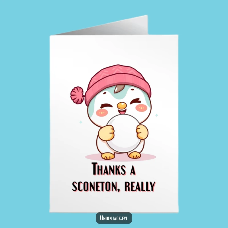 Playful Free Printable Thank You Card: Scone Wink for Your Kindness Downloadable