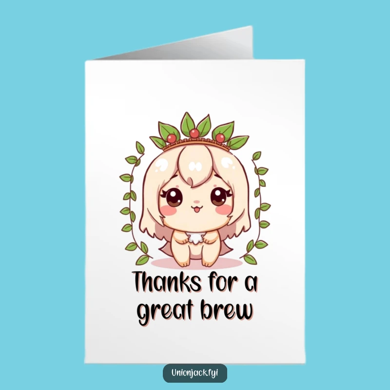 Free Printable Thank You Card: Thankful Tea Crown Funny Thanks Downloadable Gift
