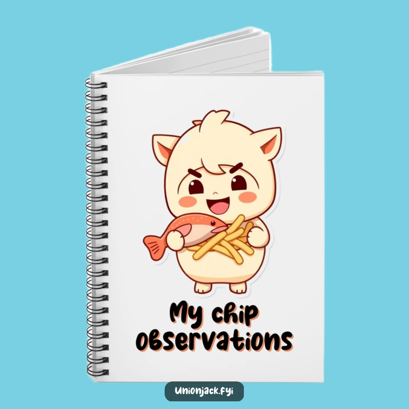 Funny Fish and Chips Notebook - Jot Down Snack Ideas