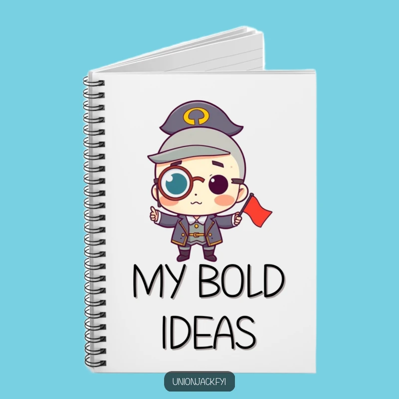 Funny Monocle Flag Notebook: Jot Down Ideas with Distinction - Funny Gift