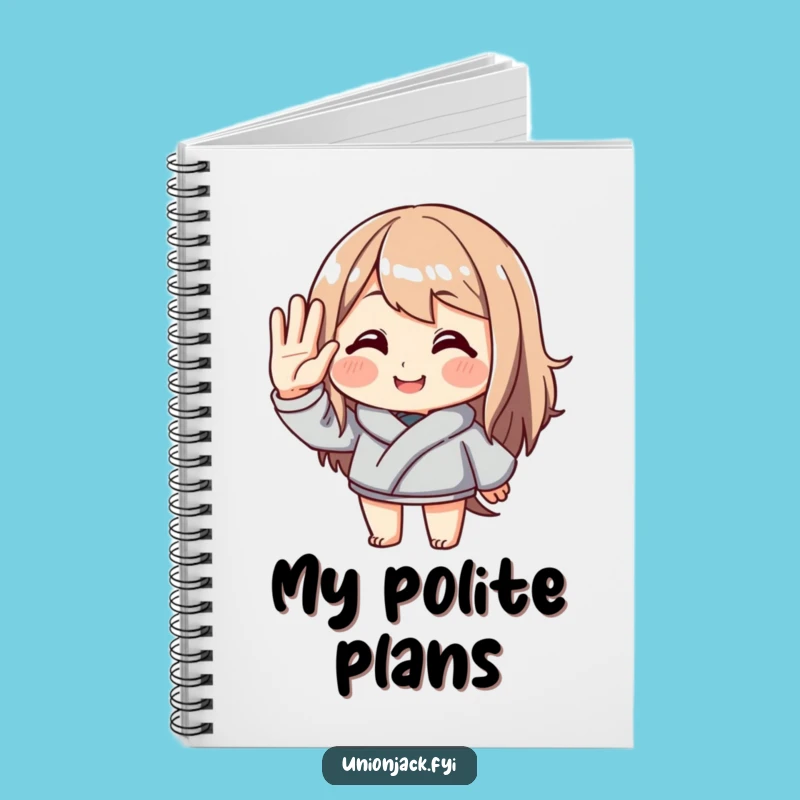 Funny Saluting Character Notebook - Polite Smile Notes, Creative and Funny Gift