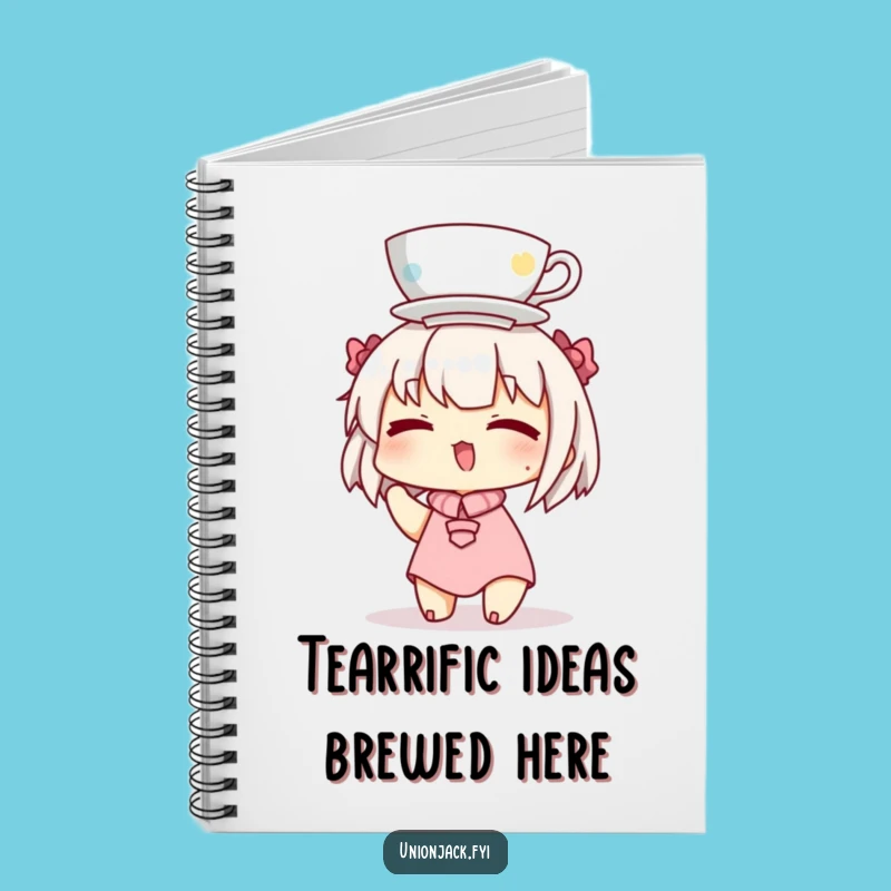 Funny Teacup Balance Notebook - Jot Down Ideas with Humor