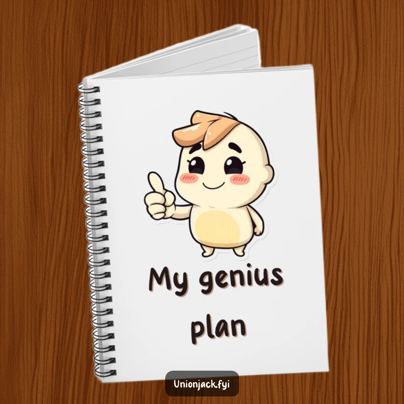 Funny notebook with a character giving a cheeky thumbs up, ideal for humorous note-taking and planning.