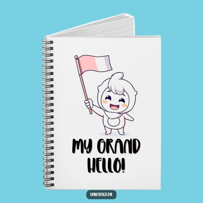 Funny Waving Flag Notebook: Cheerful Grin Journal for Enthusiastic Notes