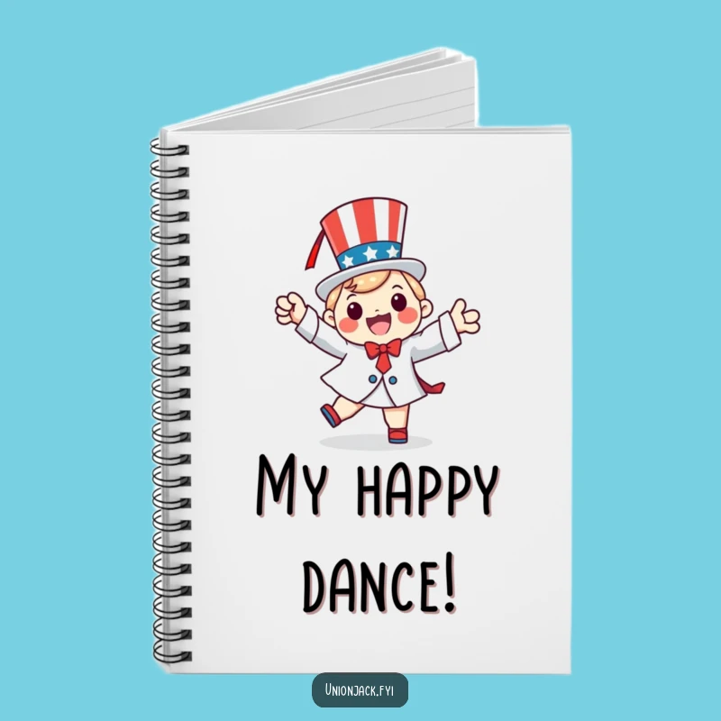 Funny Patriotic Jig Notebook: Happy Dancer Journal for Festive Notes