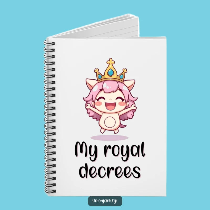 Funny Bouncing Crown Notebook: Jot Down Ideas with Regal Flair - Funny Gift