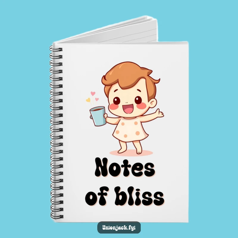 Creative Funny Notebook: Happy Character Dance & Cuppa - Journal Your Joy