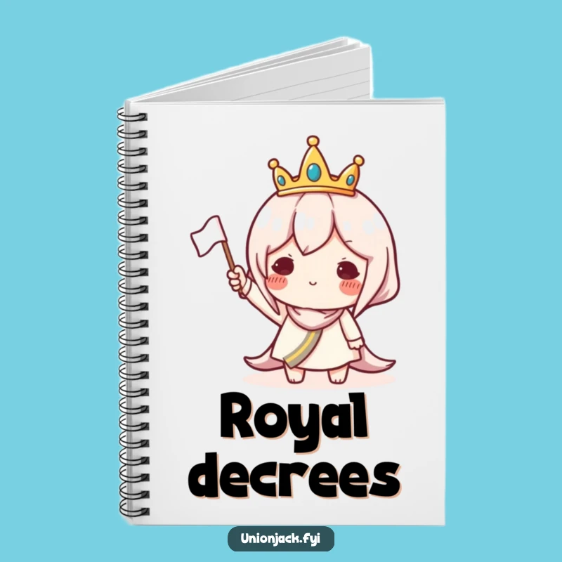 Funny Crowned Character Notebook: Royal Pages, Hilarious Gift for Students