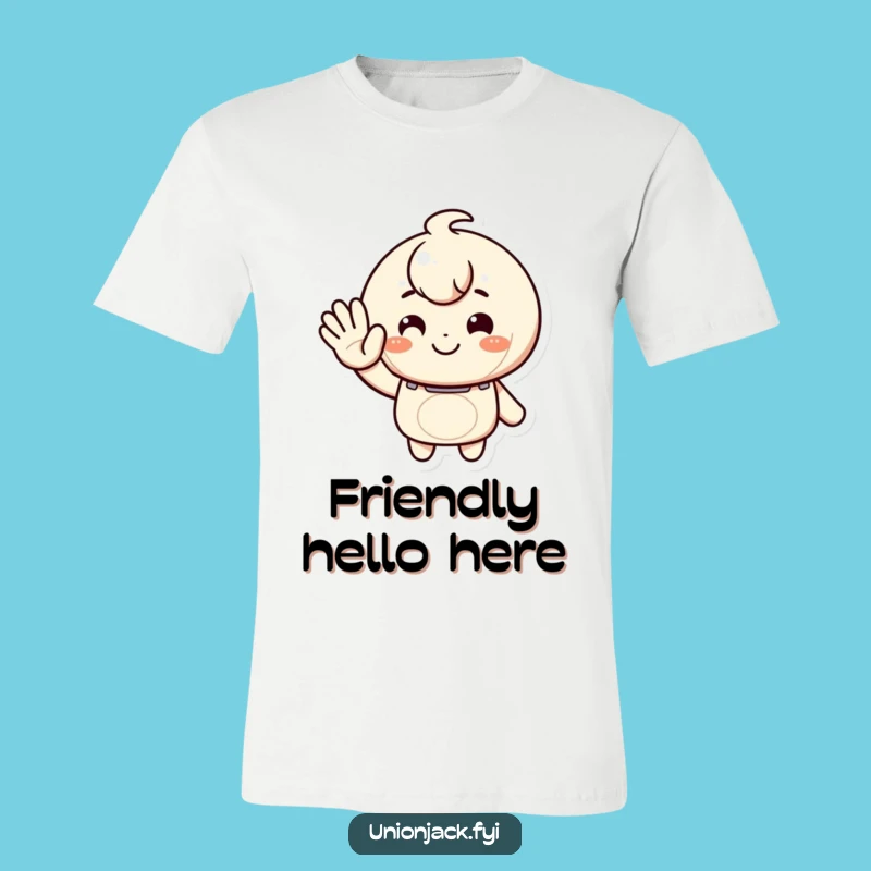 Funny Greeting T-Shirt: Warm Wave, Hilarious Gift for Welcoming Souls!