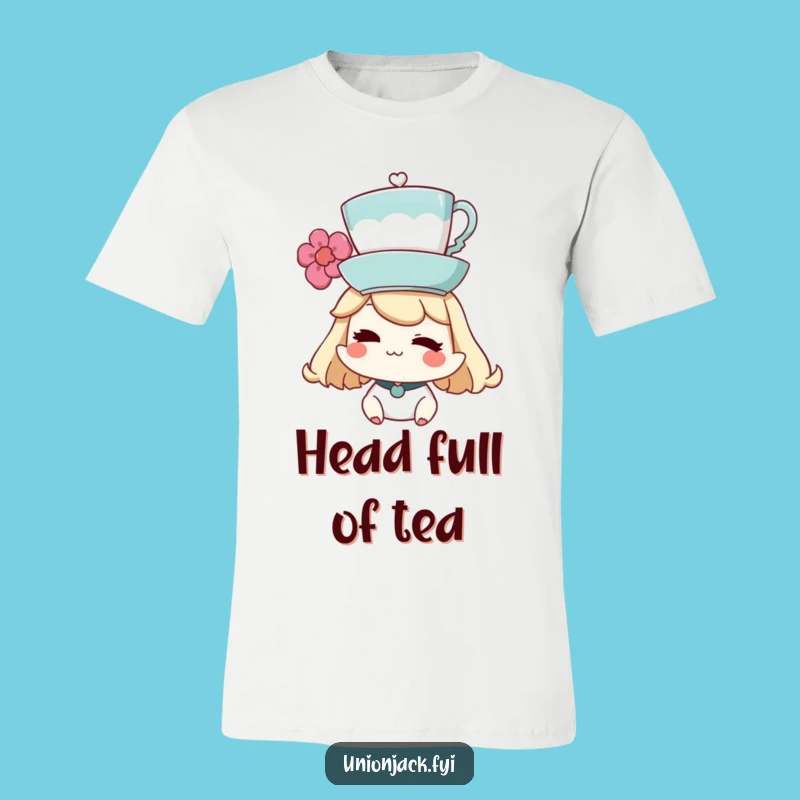 Funny Teacup Balance T-Shirt: Winking Character - Ideal Funny Gift for the Graceful Goofball