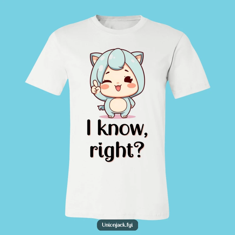 Funny T-Shirt: Cute Character Wink & Nod - Proud & Stylish Tee