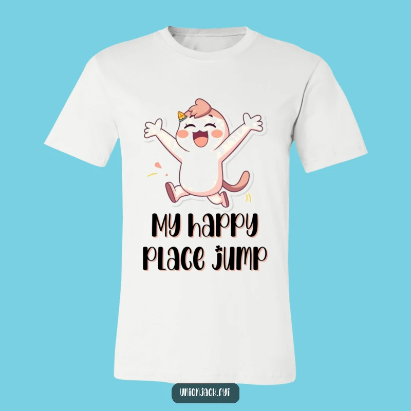 Funny T-Shirt: Playful Character Leap Design, Ultimate Funny Gift for Giggles