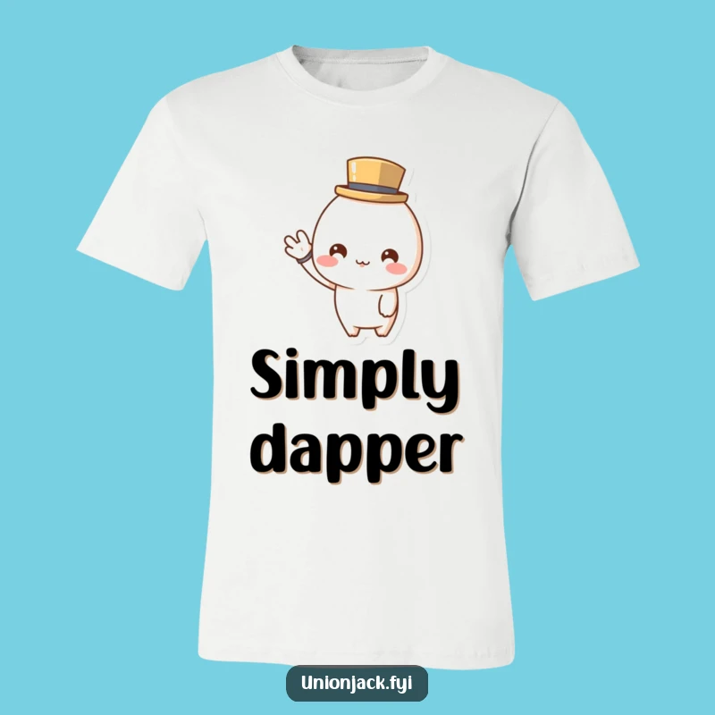 Funny Top Hat Wave T-Shirt: Cute Character Style for a Perfect Funny Gift