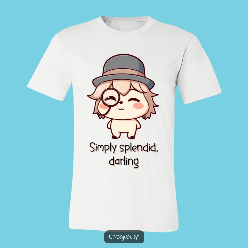 Funny Gentleman Character T-Shirt: Dapper Style & Humorous Wink