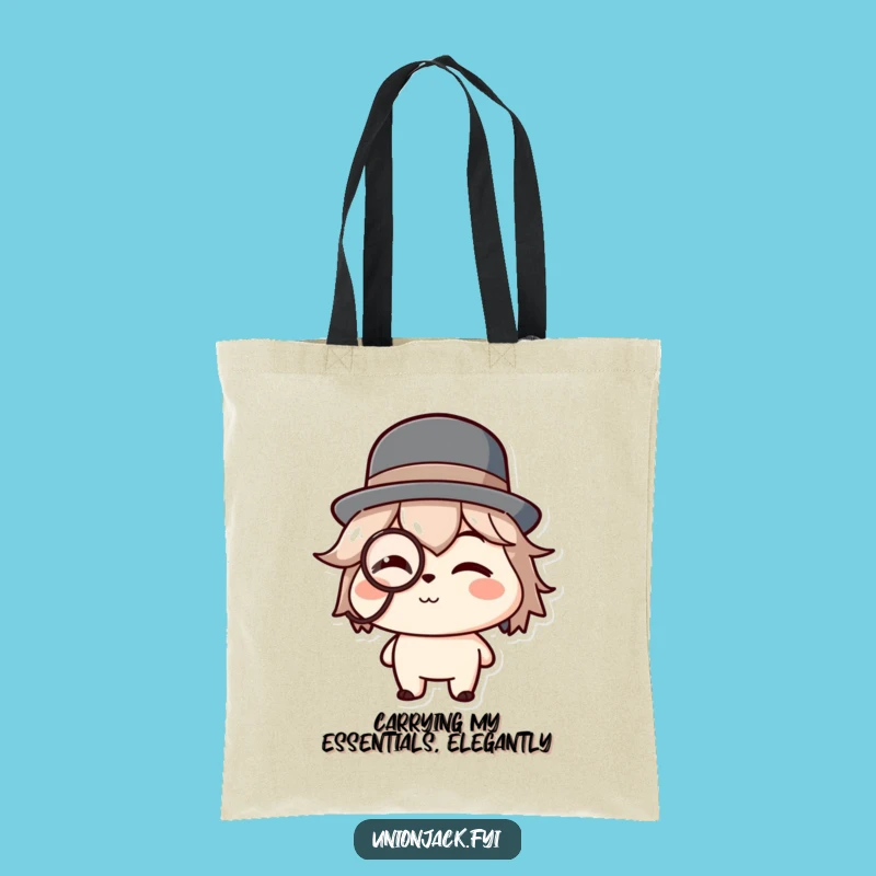 Funny Gentleman Character Tote Bag: Chic & Humorous Accessory