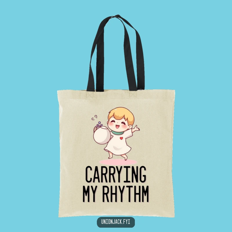 Funny Tea Jig Character Tote Bag: Carry Your Tea Joy Everywhere!