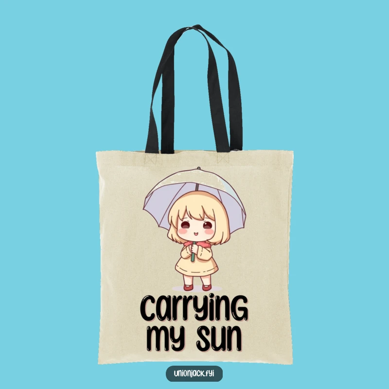 Funny Character Happy Brolly Tote Bag: Carry Your Joy