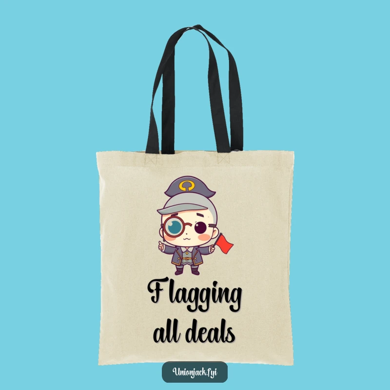 Funny Monocle Flag Tote Bag: Carry Your Class with This Perfect Funny Gift