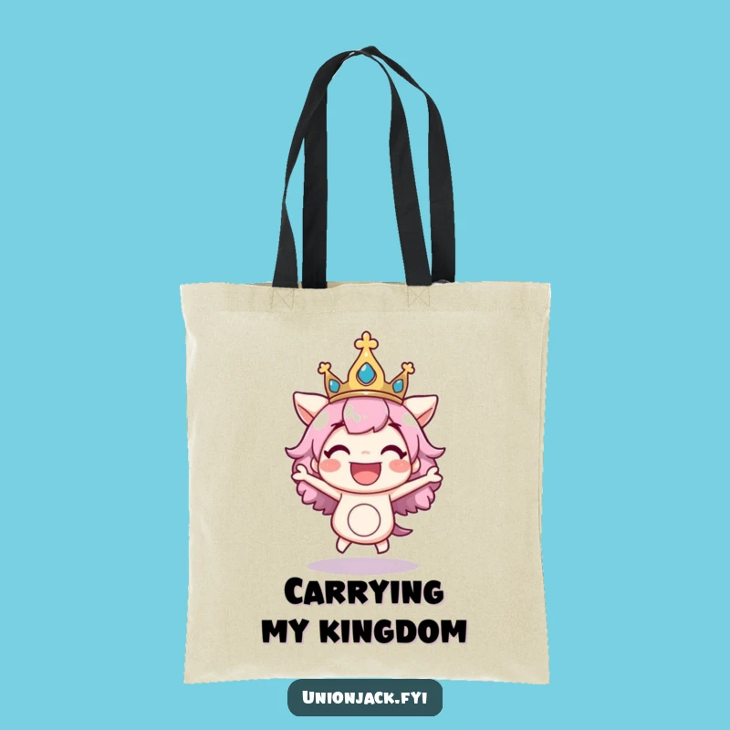 Funny Bouncing Crown Tote Bag: Carry Your Joy with This Perfect Funny Gift