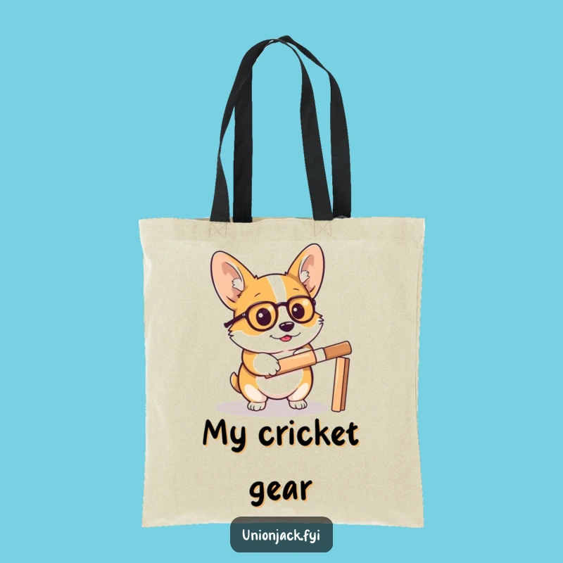 Funny Corgi Cricket Tote Bag - Chic Accessory & Hilarious Gift!